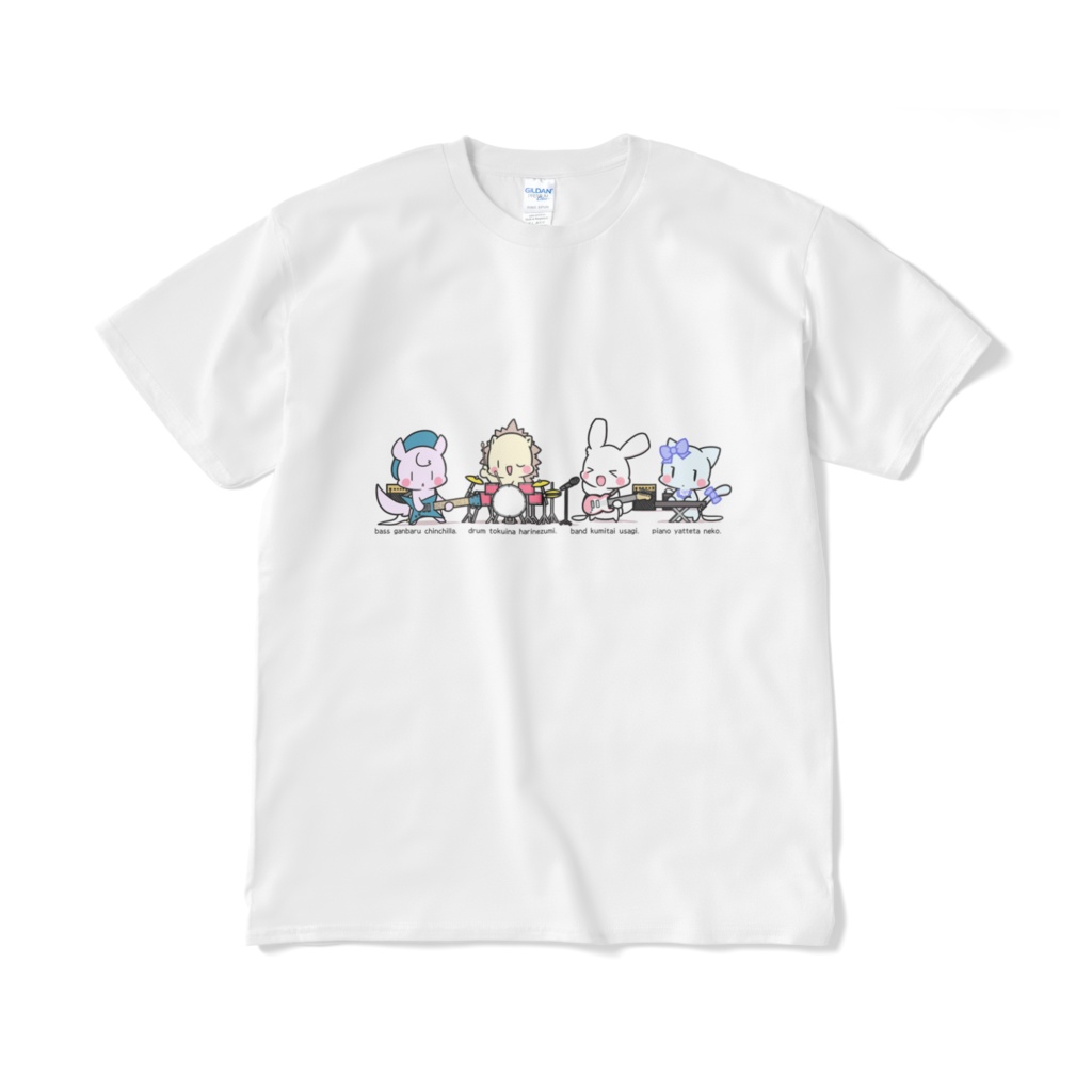 バンド組みたいうさぎTシャツ