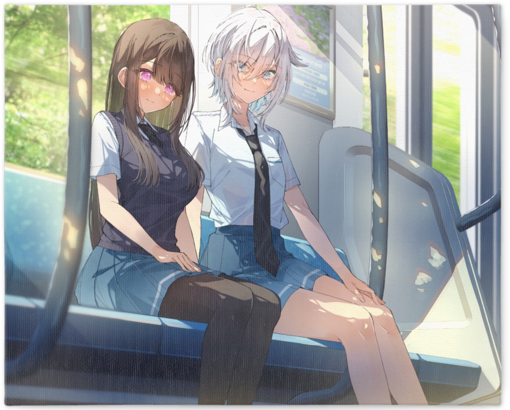 『嘘から始まる恋の夏』F3キャンバスアート『ふたりの逃避行』