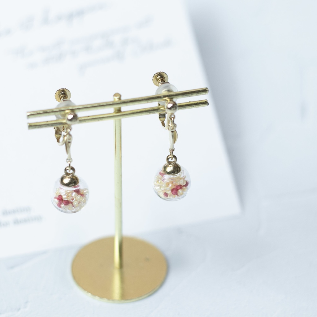 【創作】透明果実【イヤリング】