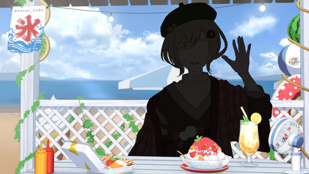 【無料/有料】海の家 背景素材