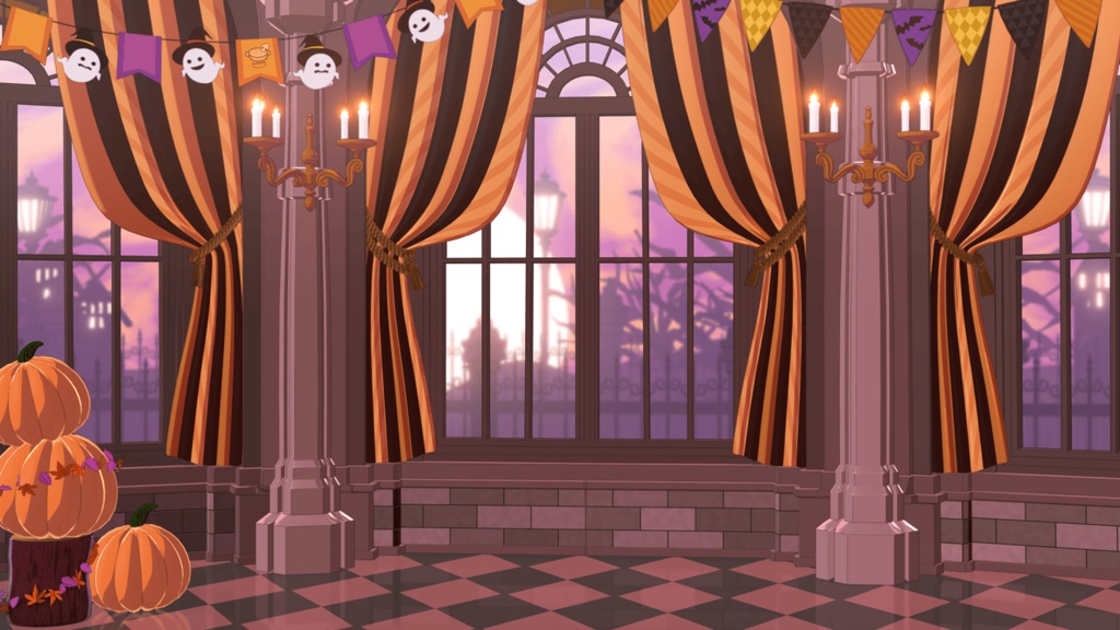 【無料/有料】ハロウィン部屋 背景素材