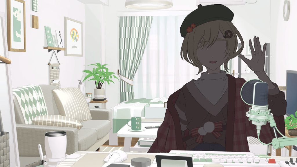 【無料】シンプル一人部屋 背景素材