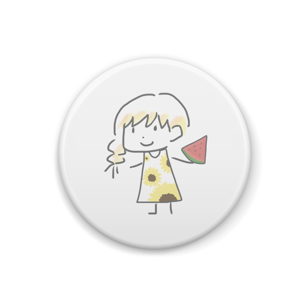 夏へたきゃわ缶バッジ(1st ANNIVERSARY)