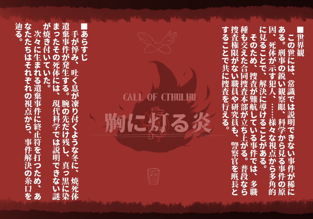 クトゥルフ神話TRPG 六版シナリオ『胸に灯る炎』 SPLL:E199241