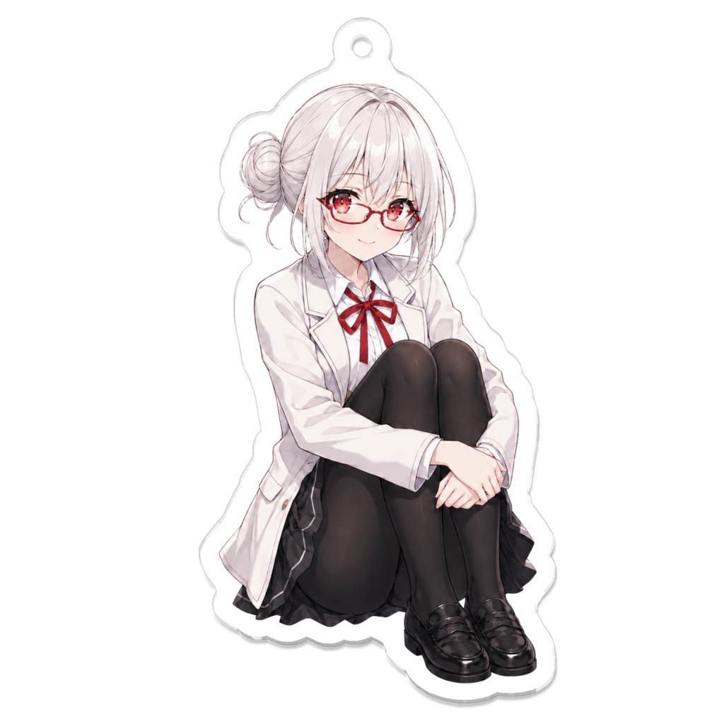 【アクリルキーホルダー】卯ノ花・真白 ―ちょこんと体育座り―