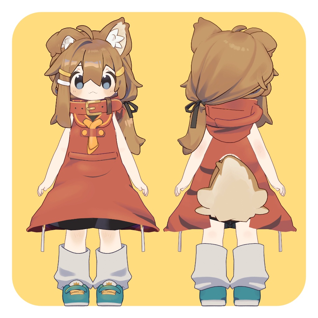 【まめひなた専用衣装】フード付きワンピース