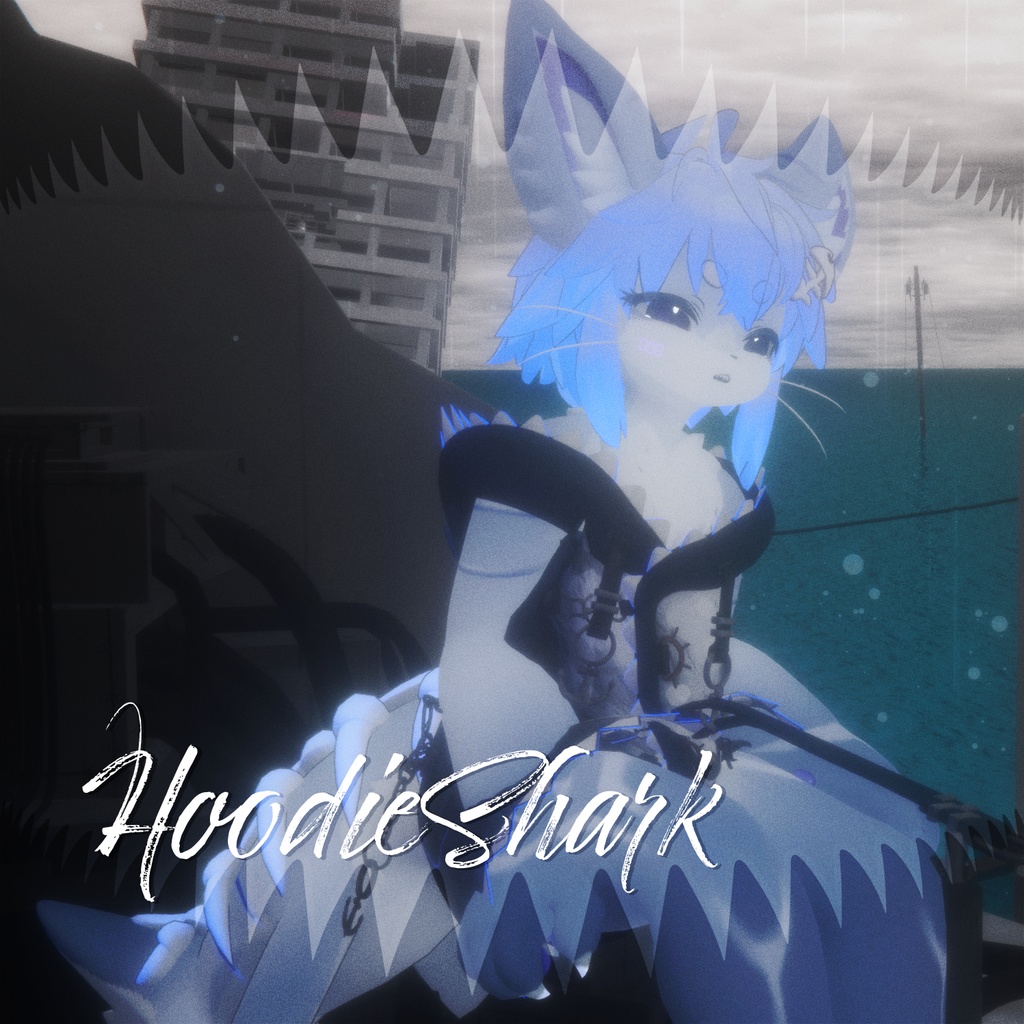 HoodieShark【Chalo, Ku_Re対応】サメパーカー