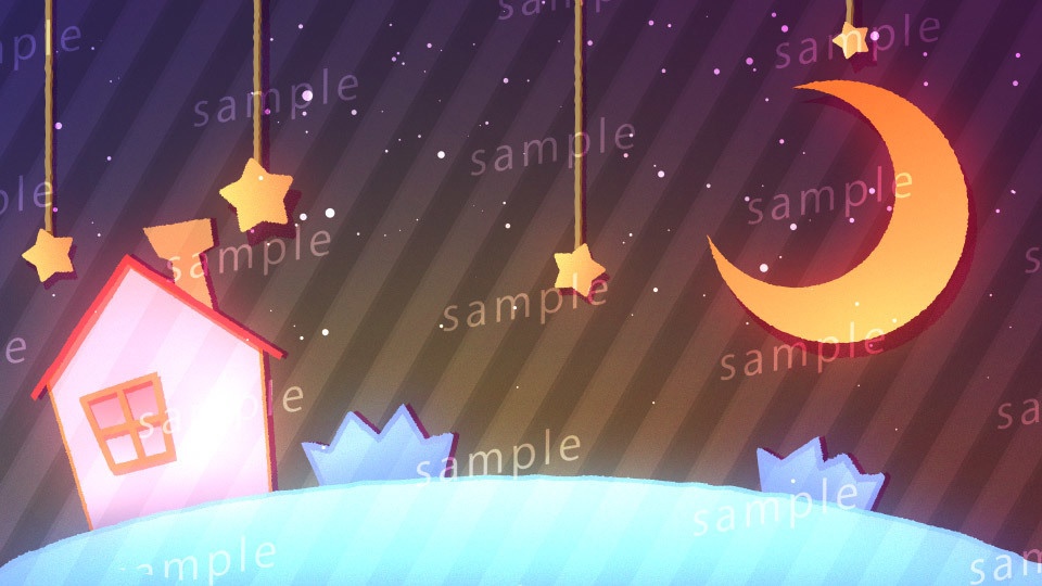 【配信者・VTuber向け】冬の夜背景ループ動画