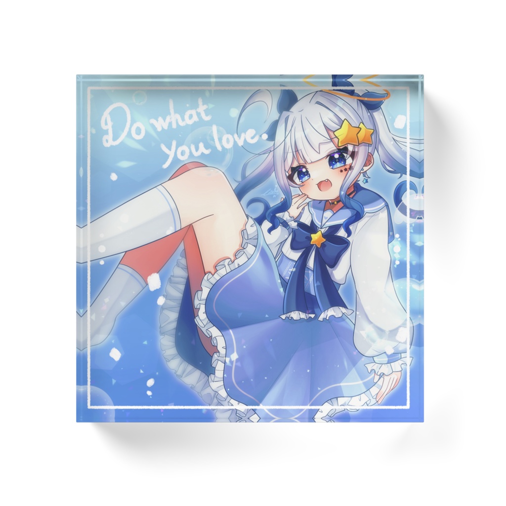 【常設】ふわふわ漂い天使【アクリルブロック】