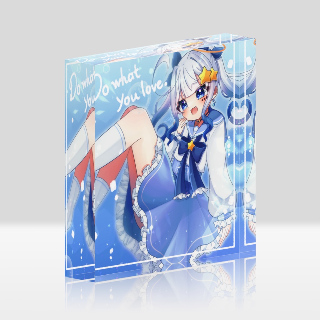 【常設】ふわふわ漂い天使【アクリルブロック】