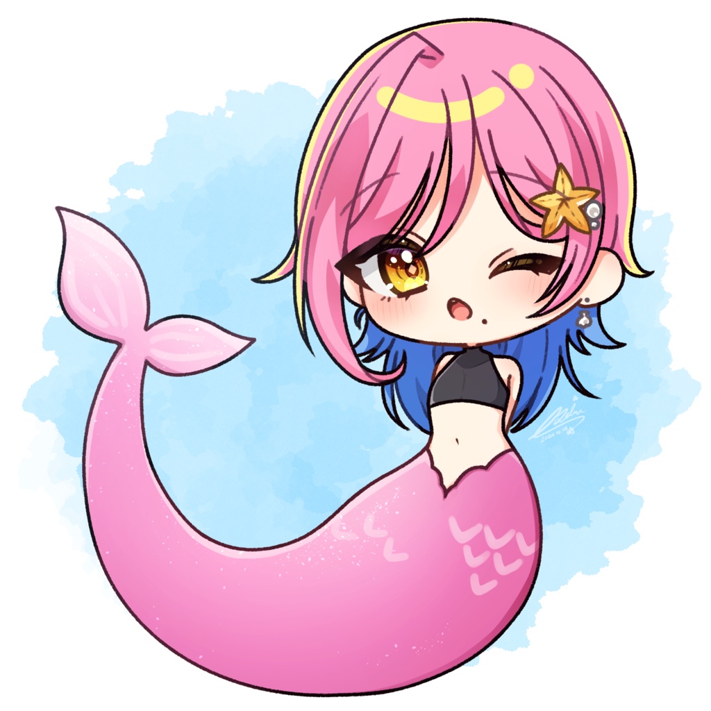 【創作】姫宮嶺人魚アクリルキーホルダー