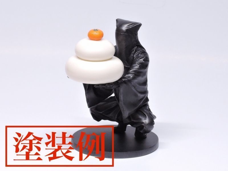 鏡餅キット付属 マカロン黒子 黒レジンVer. ガレージキット(水色X黄色セット)