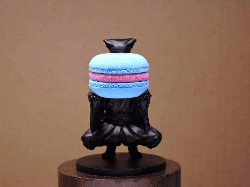 鏡餅キット付属 マカロン黒子 黒レジンVer. ガレージキット(水色X黄色セット)