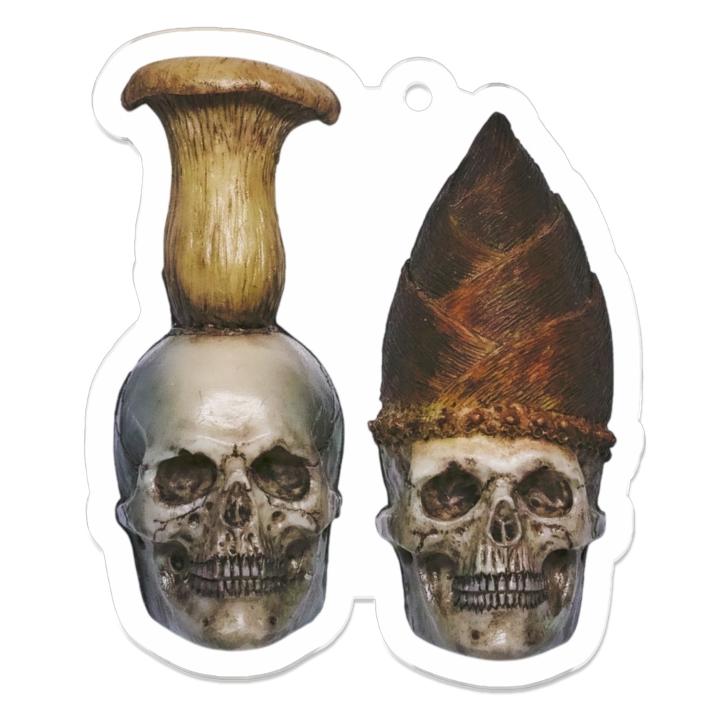 きのこたけのこドクロミニ アクリルキーホルダー