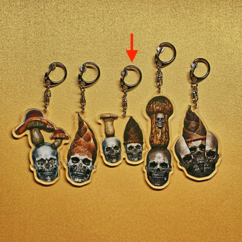 きのこたけのこドクロミニ アクリルキーホルダー