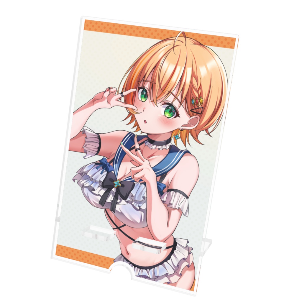 Vデビュー1周年記念品🌟アクリルスマホスタンド - 100x160mm(ケーブル穴あり)