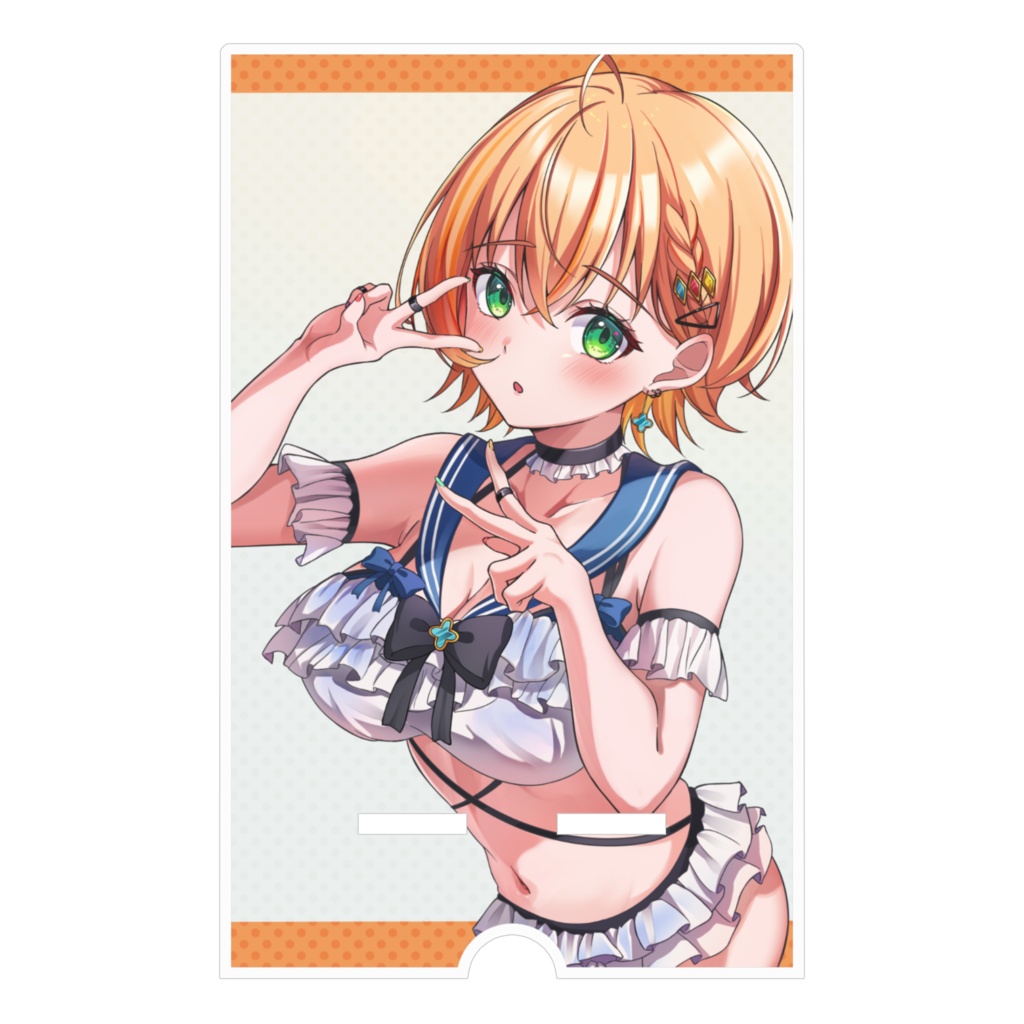 Vデビュー1周年記念品🌟アクリルスマホスタンド - 100x160mm(ケーブル穴あり)