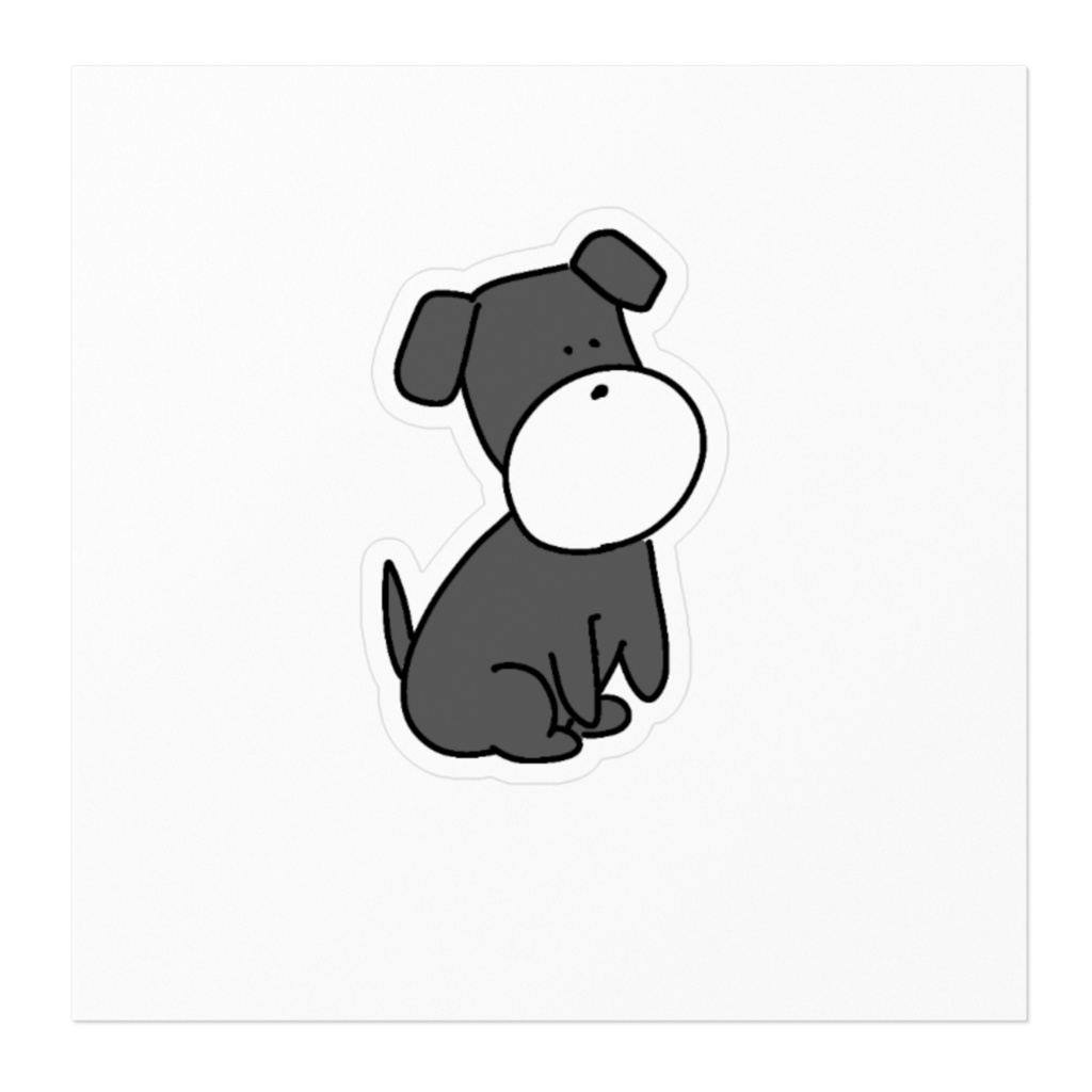 シュナウザーっぽい犬ステッカー