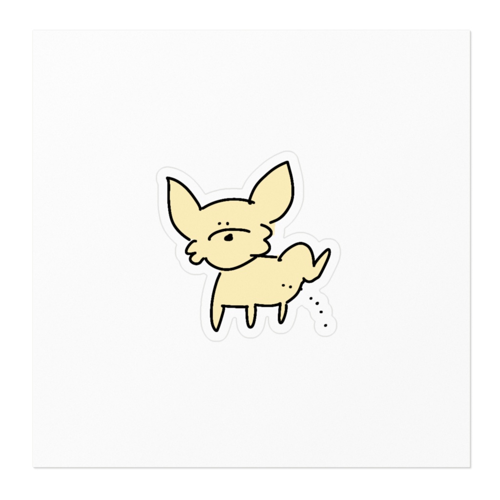 チワワっぽい犬ステッカー