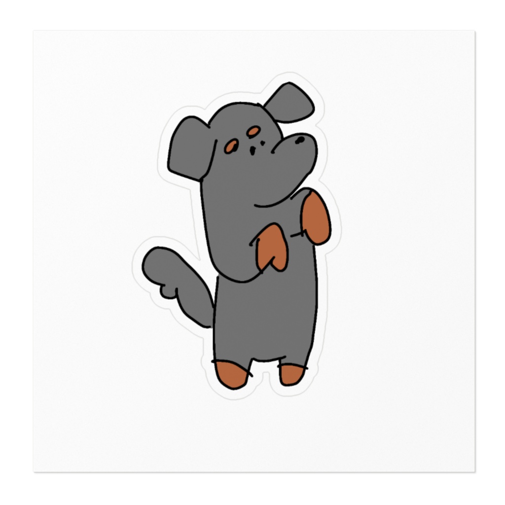 ロットワイラーっぽい犬ステッカー