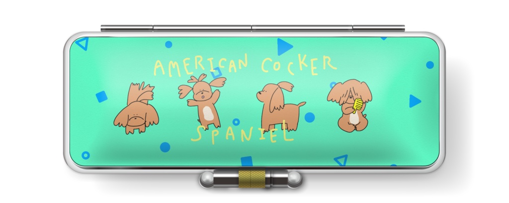 アメリカンコッカースパニエルっぽい犬印鑑ケース(4種)