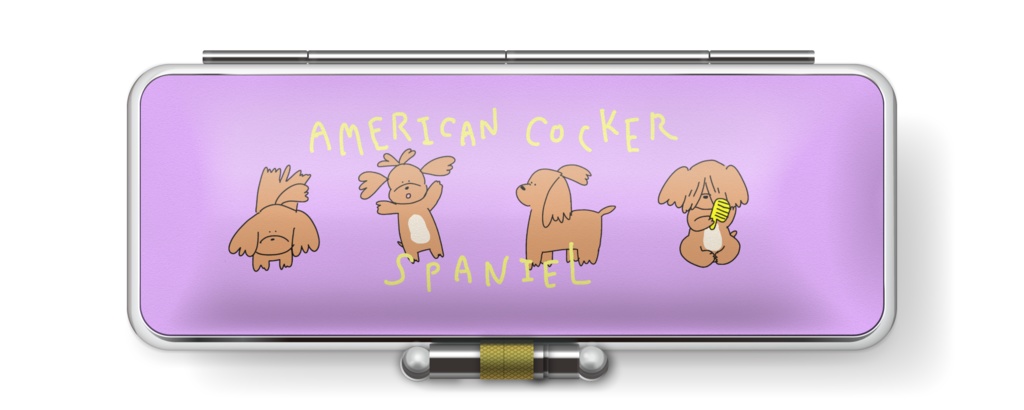 アメリカンコッカースパニエルっぽい犬印鑑ケース(4種)