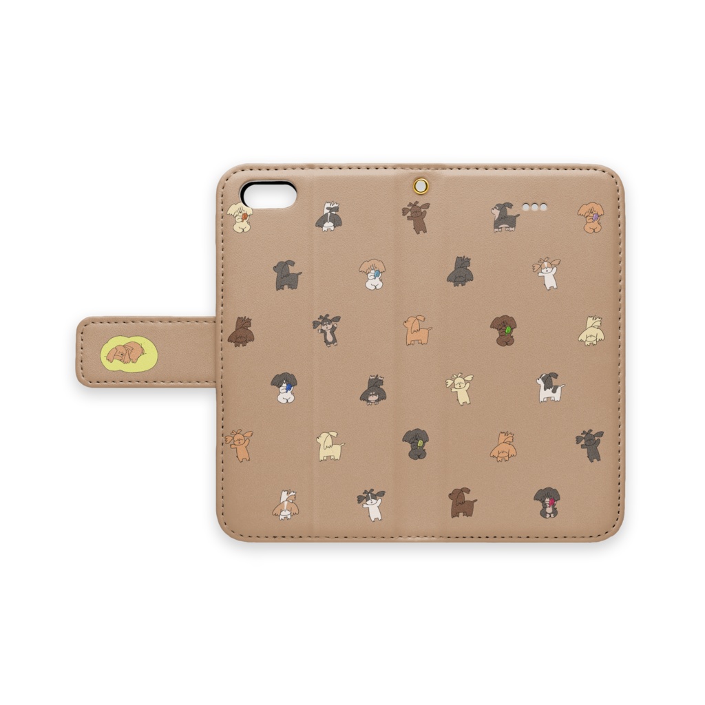 コッカーがいっぱい手帳型iPhoneケース