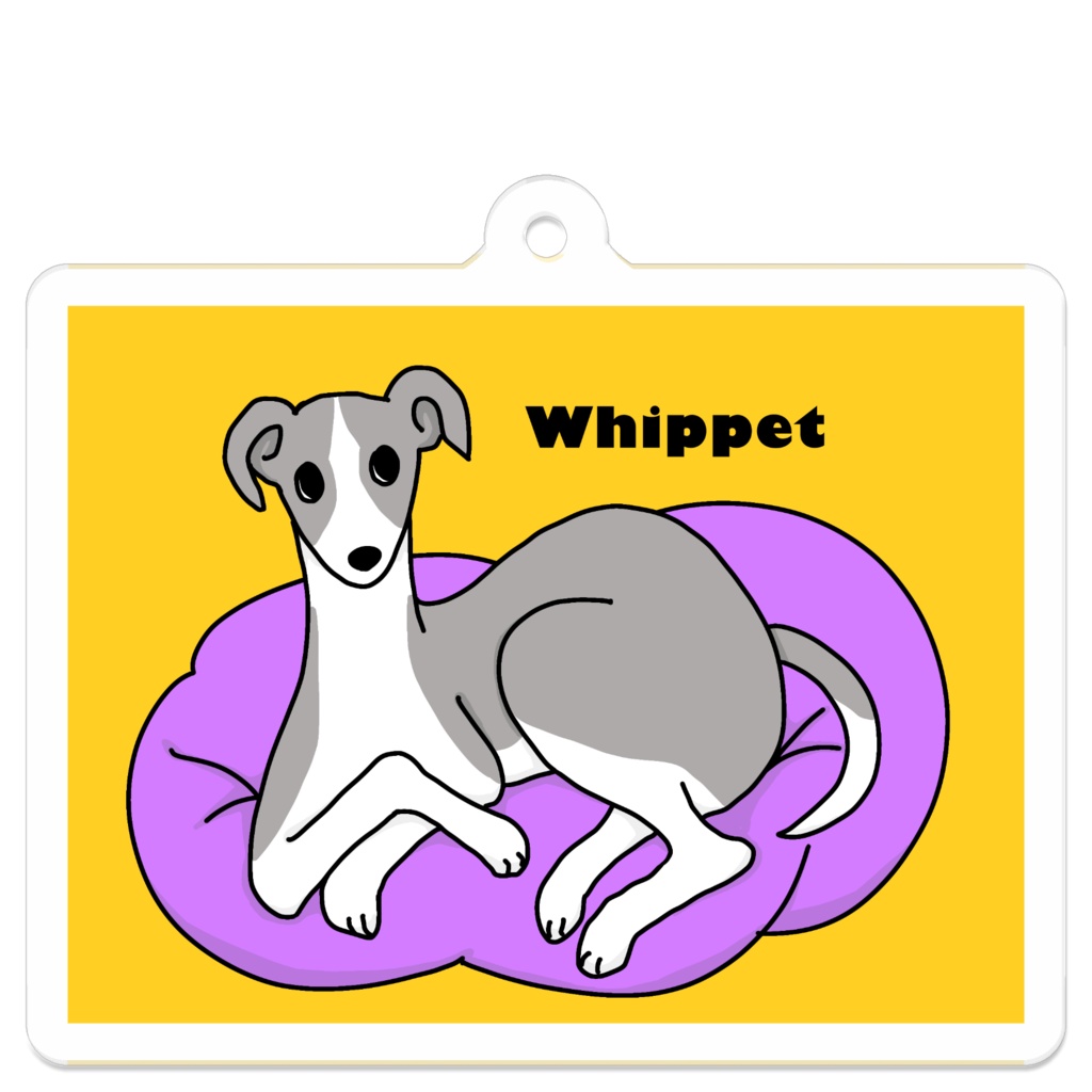 2カラー ウィペット アクリルキーホルダー