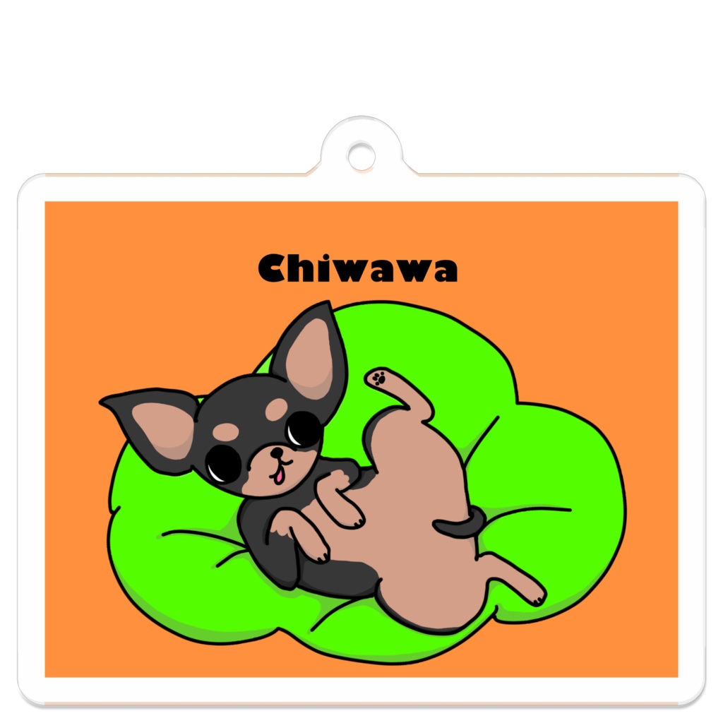 2カラー チワワ(スムース) アクリルキーホルダー