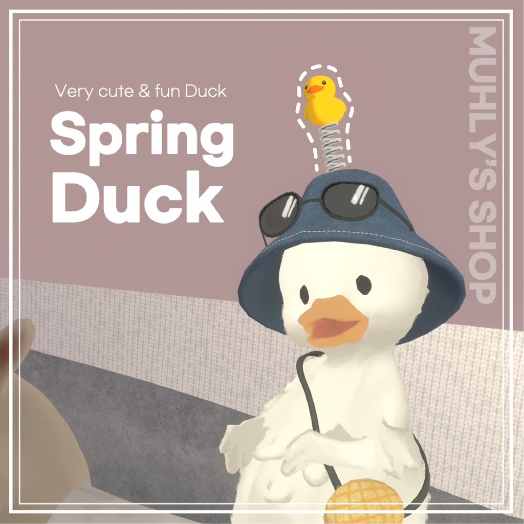[VRChat想定] ばね鴨 (Spring Duck) [Phys Bone]