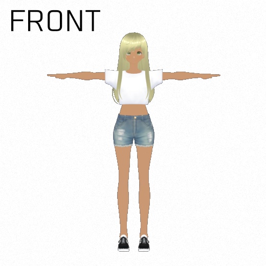 【無料】VRoid 金髪美少女ギャル 3Dモデル「Mizki」【VRM】