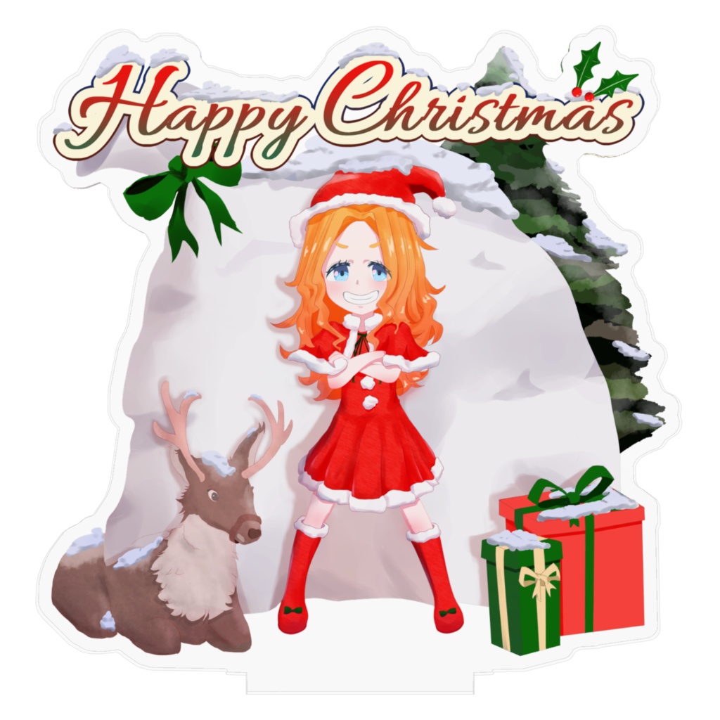 プレゼントを持ってきた娘_アクリルスタンド