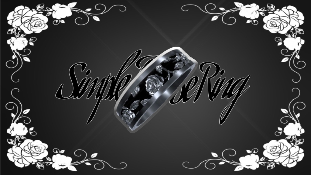 【無料・VRChat想定】Simple Rose Ring