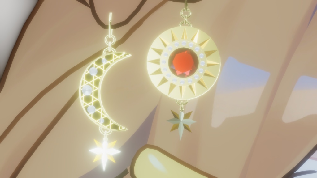~3/25まで【期間限定無料・VRChat想定アクセサリー】Eclipse EarRing