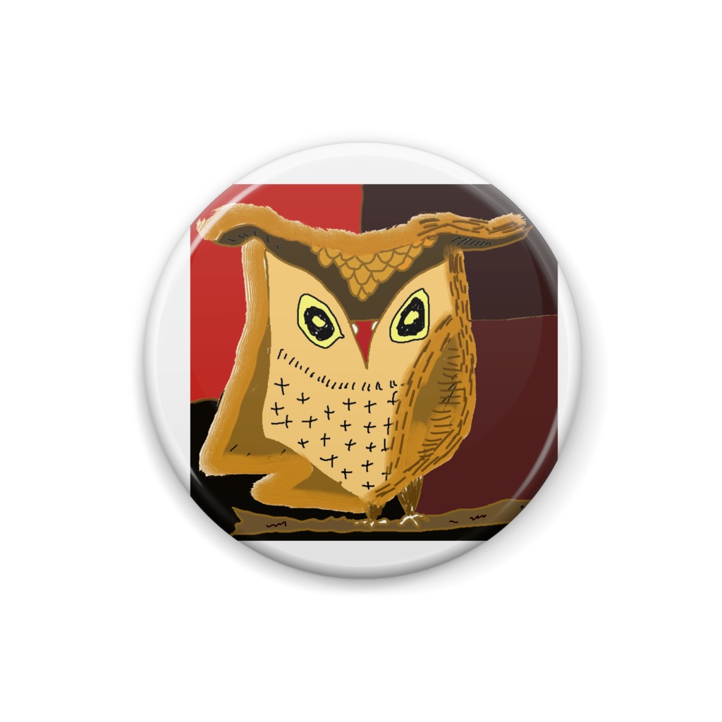 フクロウの缶バッジ　owl can batch #缶バッジ #フクロウの缶バッジ　＃owlcanbatch