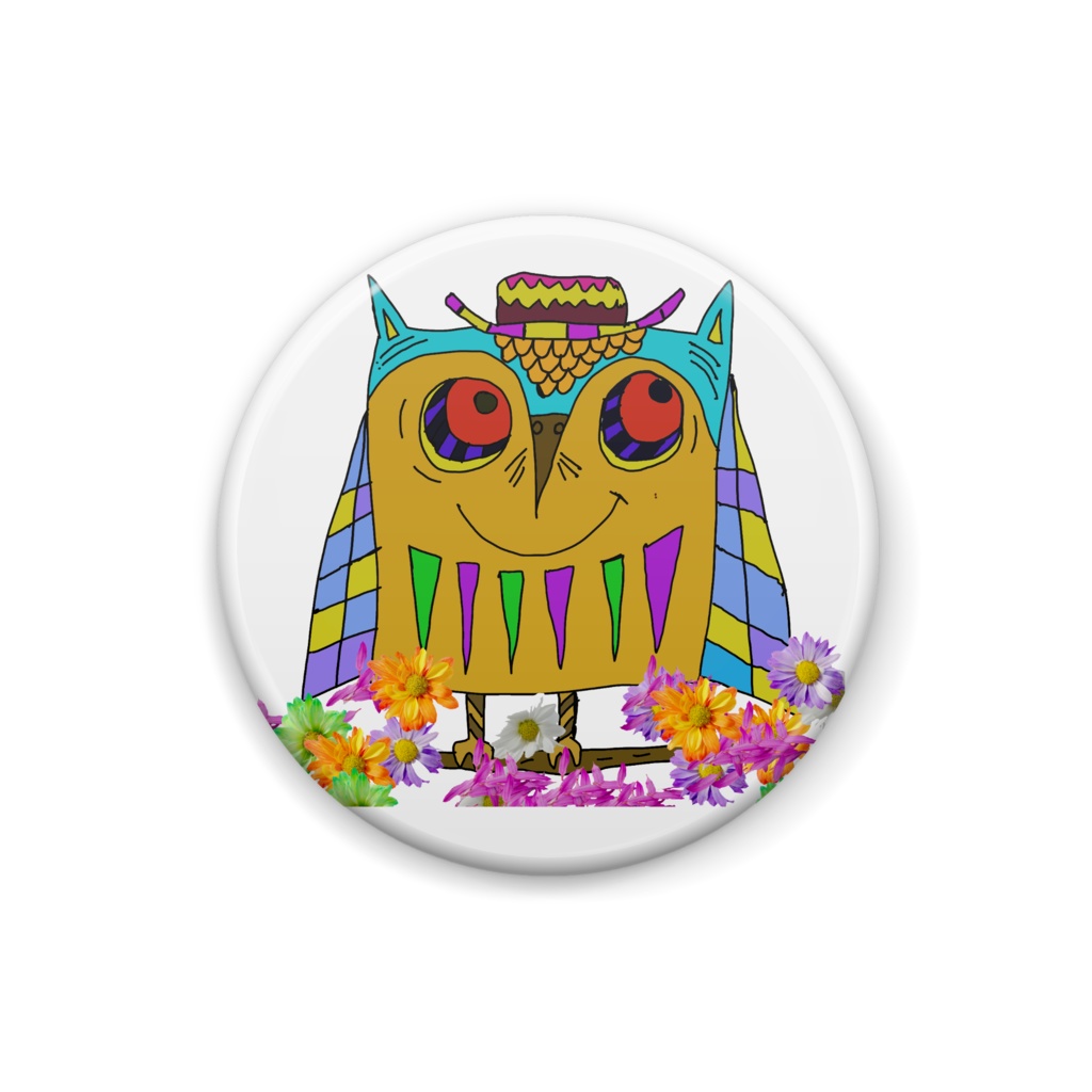 フクロウの缶バッジ　owl can batch #缶バッジ #フクロウの缶バッジ　