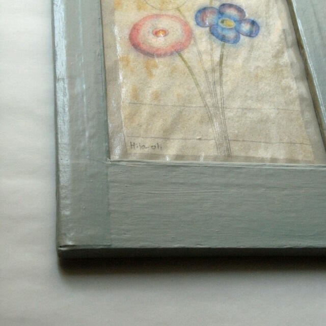 『花の絵』原画(枠付き)