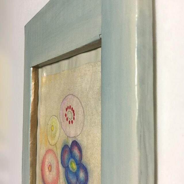 『花の絵』原画(枠付き)