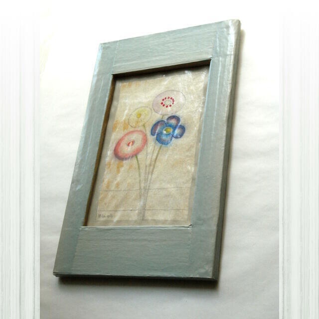 『花の絵』原画(枠付き)