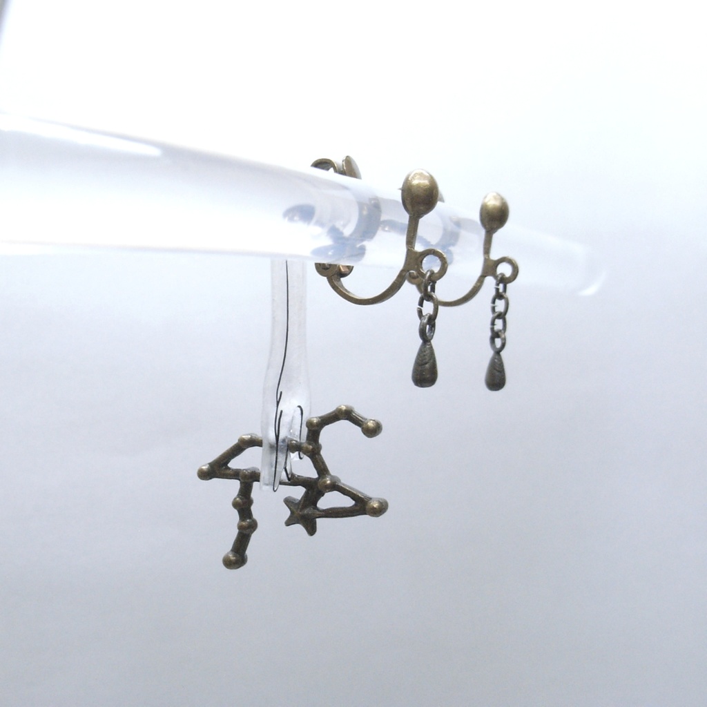 星座をつまむ《獅子座》イヤリング