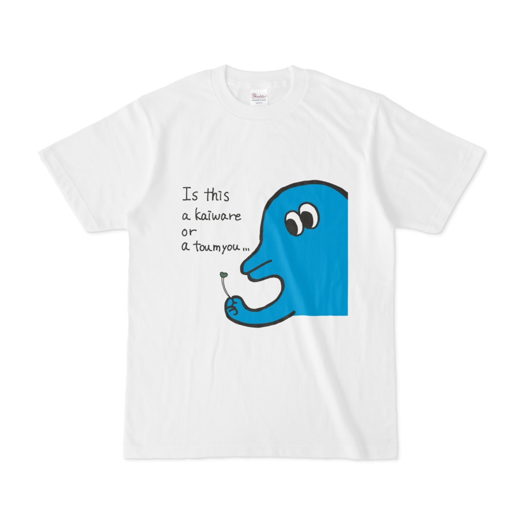 いるかと謎の植物Tシャツ