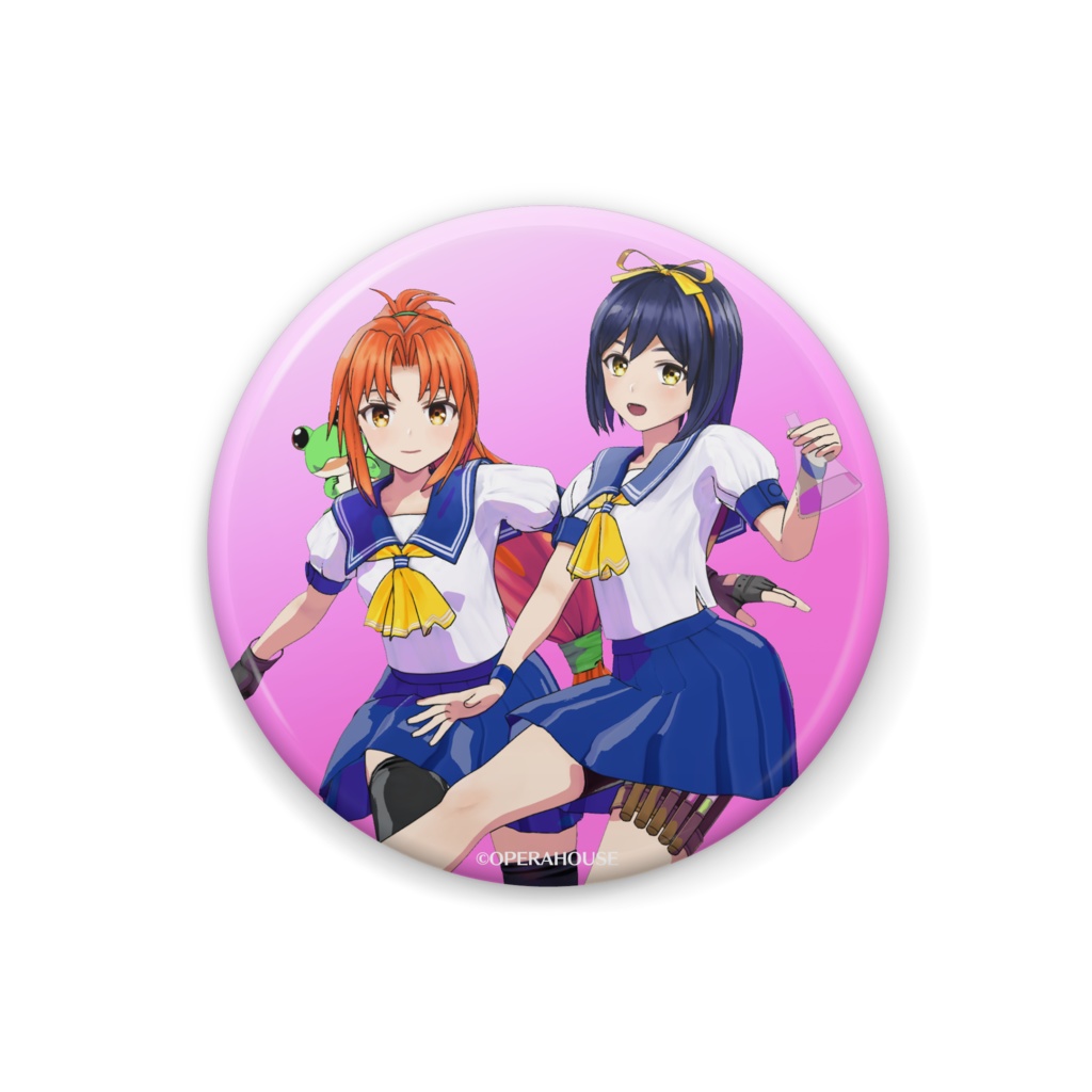 あすか120% あすか&かりな 缶バッジ