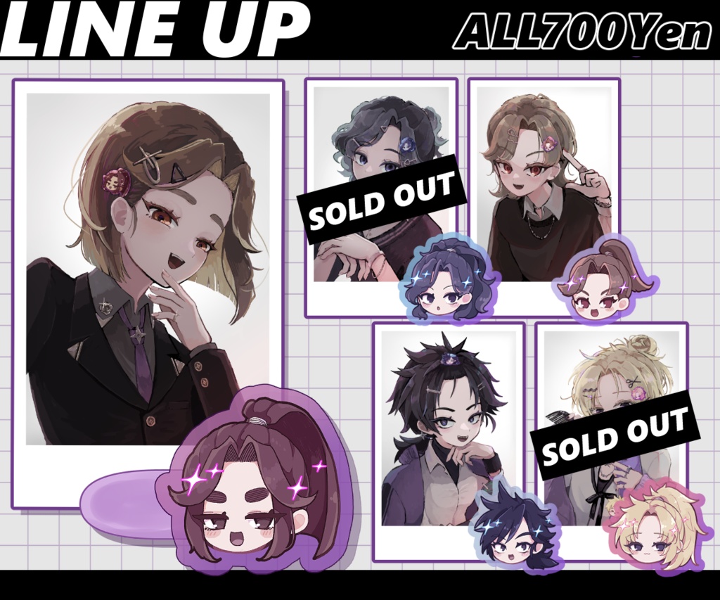 【忍Fes.35】4ねんアクリルクリップ