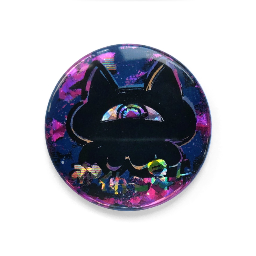 ポイねこ星人がミテル 缶バッジ