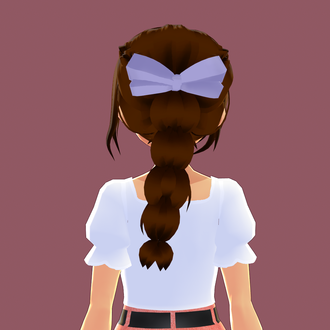 [ Vroid ] Bella Braid With Bow (hair Preset) Nottanavery Booth 56C