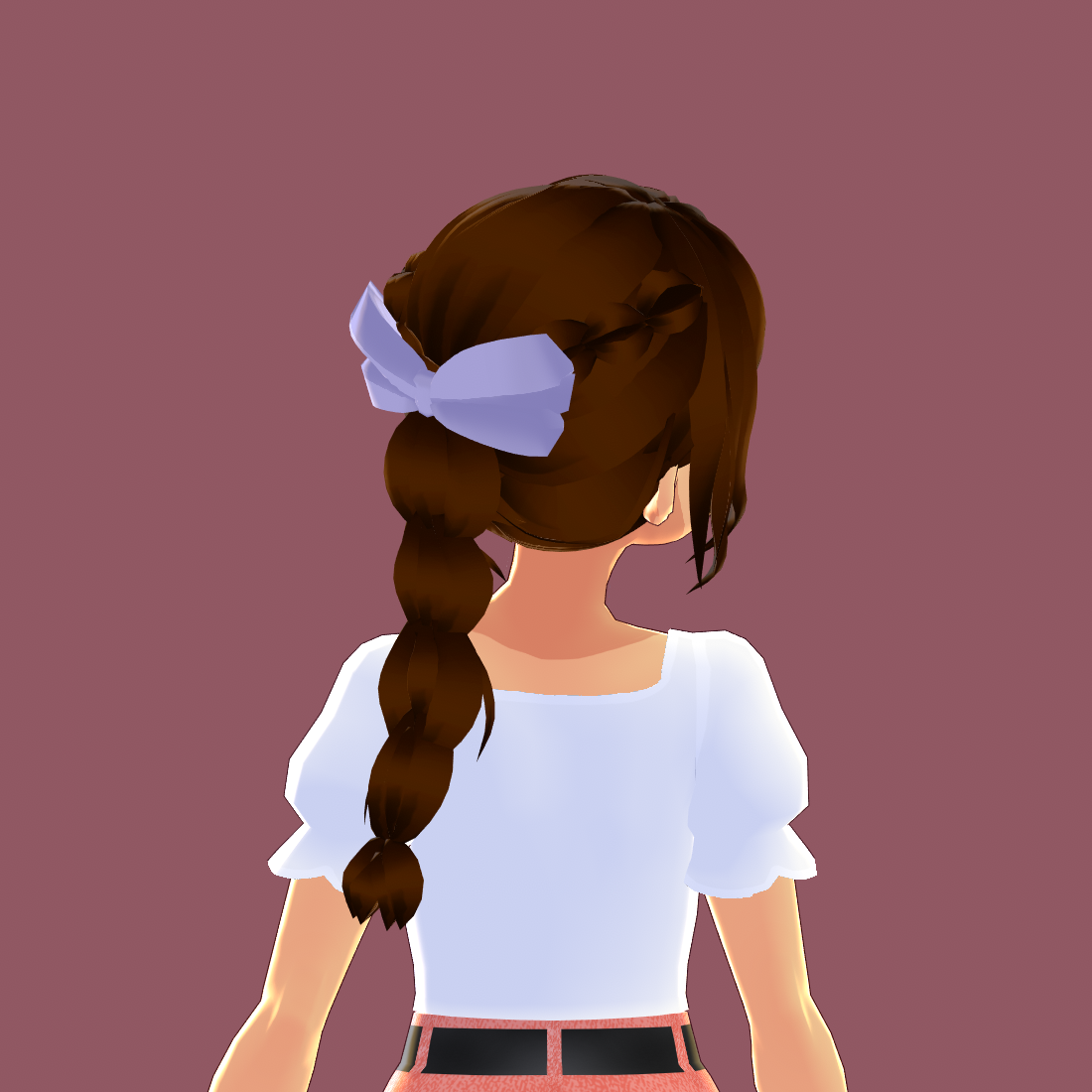 [ Vroid ] Bella Braid With Bow (hair Preset) Nottanavery Booth 56C