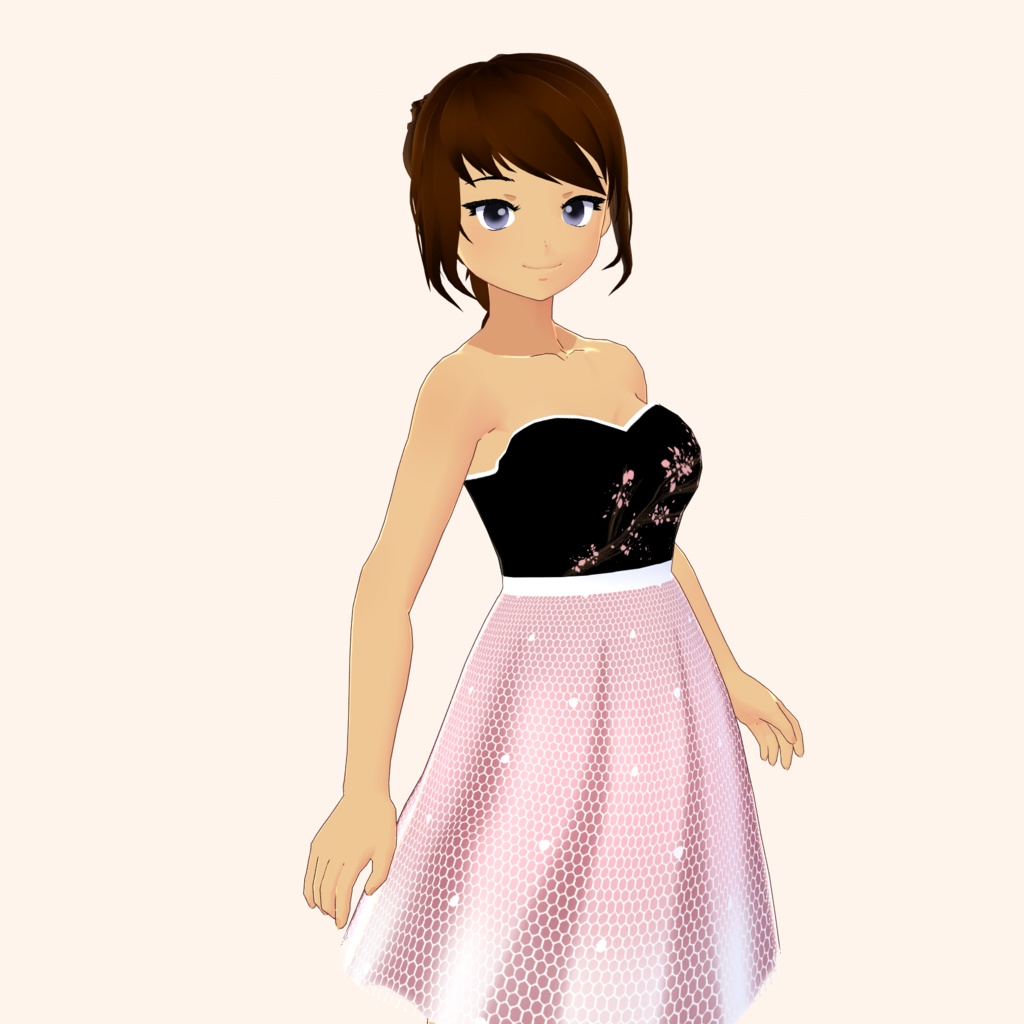 [ VRoid ] Cherry blossom Smile (3-Layer Dress) - nottanavery - BOOTH
