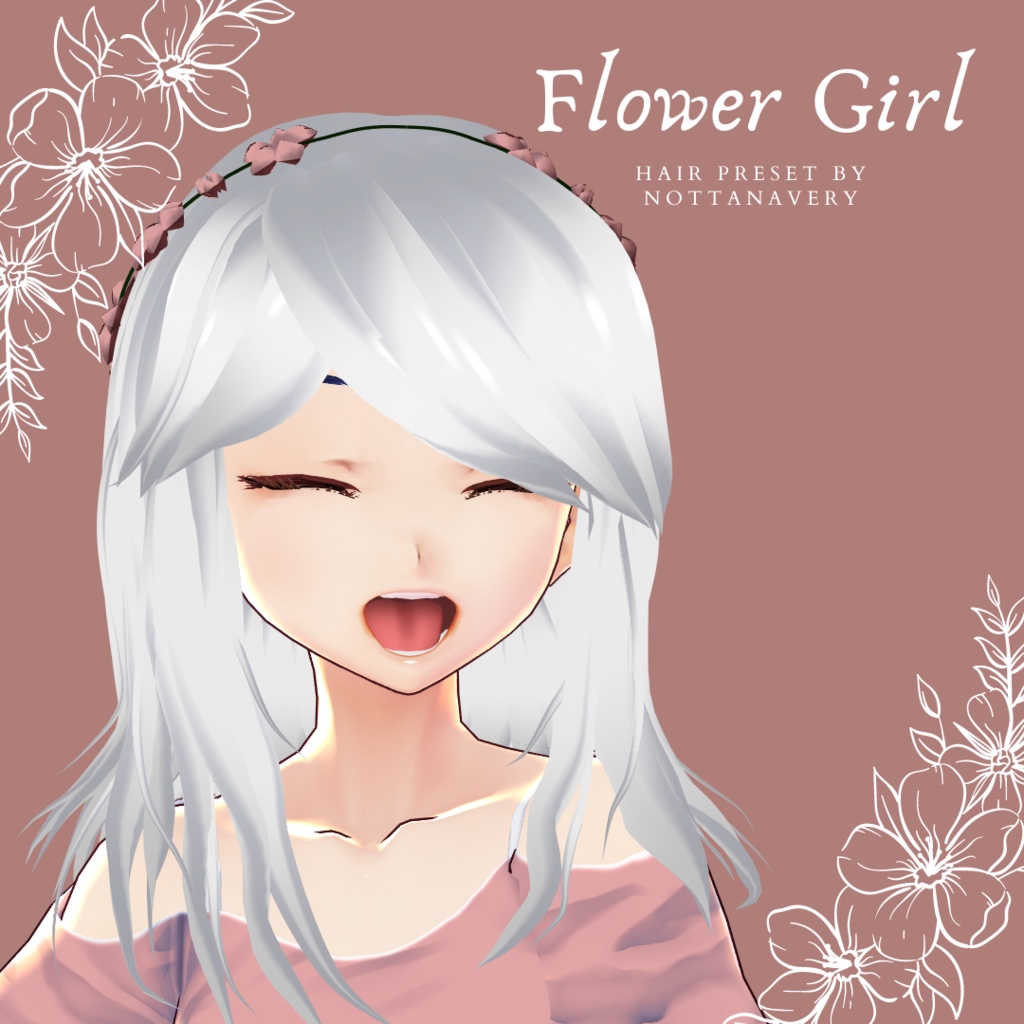 [ VRoid ] Flower Girl (Hair Preset / ヘアプリセット) 