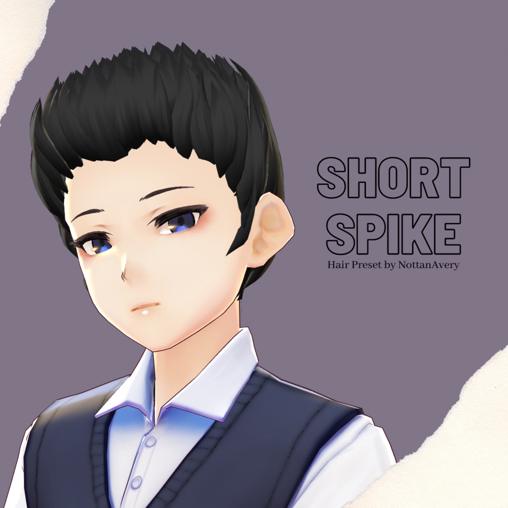 [ VRoid ] Short Spike (Hair Preset)