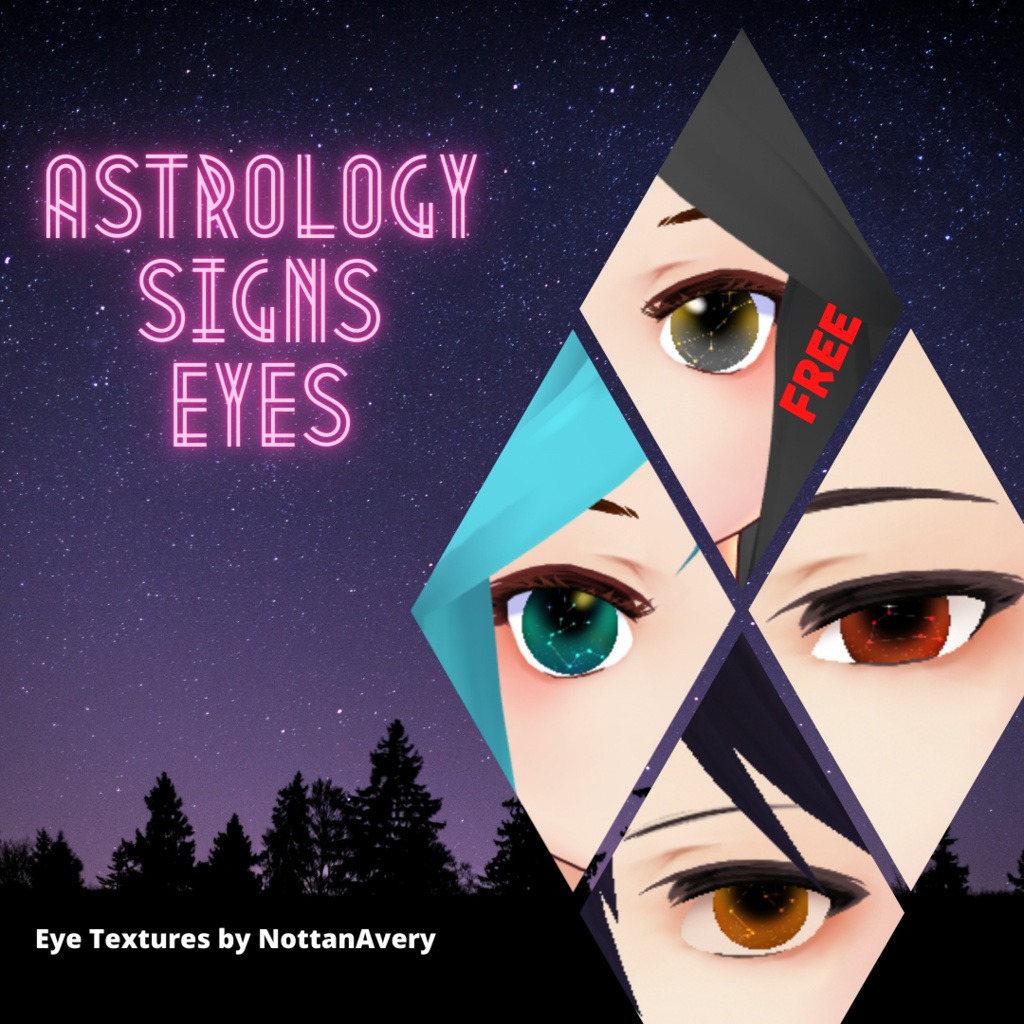 [ VROID ] Astrology Eyes (Individual) || Free Sample